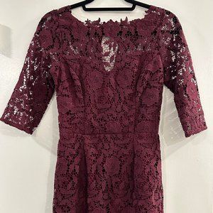 Modcloth Burgundy Lace Cocktail Dress